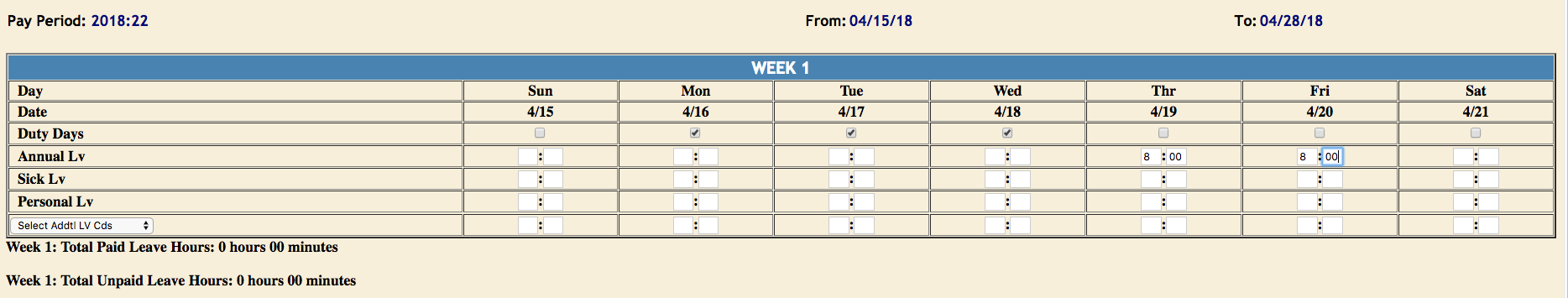 Exempt Leave for Full Day